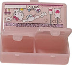 Sanrio Characters Die-Cut Medicine Supplement Portable Accessories Case Travel with 3 Subdivision