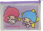 Sanrio Accessories Cosmetic Flat Vinyl Pouch Zipper Case Bag 19 × 14 cm (Little Twin Stars)