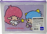 Sanrio Accessories Cosmetic Flat Vinyl Pouch Zipper Case Bag 19 × 14 cm (Little Twin Stars)